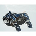 Pendentif Chien 3D Dog Pitbull Bulldog 35mm Argenté Pur Acier Inoxydable + Chaine