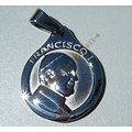 Pendentif Médaille Pape Francois 1 FRANSISCO Religion Catholique  Argentine + Chaine