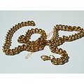 Chaine Collier 61 cm Ajustable Pur Acier Inoxydable Chirurgical Plaqué Or Maille 9 mm