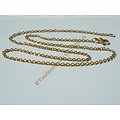 Chaine Collier 45 cm Style Maille Jaseron Doré Plaqué Or Pur Acier Inoxydable  Chirurgical 1,8 mm