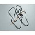 Chaine Collier 45 cm Style Maille Jaseron Argentée Or Pur Acier Inoxydable Chirurgical 1,8 mm