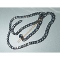 Chaine Collier 49 cm Maille Figaro 1+3 Argenté Pur Acier Inoxydable Chirurgical 4,6 mm