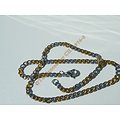 Chaine Collier 40 cm Maille Fantaisie Gourmette Duo Argenté Or Pur Acier Inoxydable Chirurgical 3,9 mm