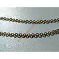 Chaine Collier 45 cm Style Maille Jaseron Doré Plaqué Or Pur Acier Inoxydable Chirurgical 1,5 mm