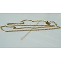 Chaine Collier 45 cm Style Maille Jaseron Doré Plaqué Or Pur Acier Inoxydable Chirurgical 1,5 mm