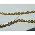 Chaine Collier 45 cm Style Maille Jaseron Doré Plaqué Or Pur Acier Inoxydable Chirurgical 1,8 mm