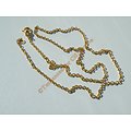 Chaine Collier 45 cm Style Maille Jaseron Doré Plaqué Or Pur Acier Inoxydable Chirurgical 1,8 mm