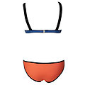 Bikini haut forme triangle bleu orange noir grande taille