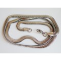 Collier Chaine Acier Inoxydable Serpentine Maille Serpent Plate 6 mm