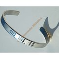 Bangle Bracelet Ouvert Ajustable Pur Acier Inoxydable Motif Laser Tribal Celte
