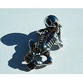 Pendentif Bébé Squelette Acier Inoxydable Skull 3 Dimensions Relief Argenté