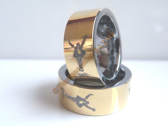 Bague MJ Michael Jackson This Is IT Tungsten OR Collector