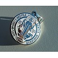 Pendentif Argenté Médaille de SORCIER Saint BENOIT Pur Acier Inoxydable + Chaine