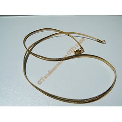 Chaine Collier Ras de Cou 46 cm Style Maille Serpentine Doré Pur Acier Inoxydable  Chirurgical 2,7 mm