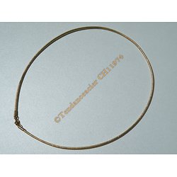 Chaine Collier Ras de Cou 45 cm Style Maille Serpentine Doré Pur Acier Inoxydable Chirurgical 2 mm