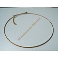Chaine Collier Ras de Cou 45 a 49 cm Style Maille Serpentine Doré Pur Acier Inoxydable  Chirurgical 1,5 mm