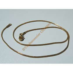 Chaine Collier Ras de Cou Souple 40 cm Style Maille Serpentine Doré Pur Acier Inoxydable Chirurgical 1,2 mm