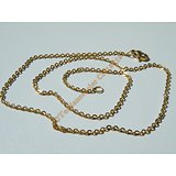 Chaine Collier 45 cm Style Maille Jaseron Doré Plaqué Or Pur Acier Inoxydable Chirurgical 1,9 mm