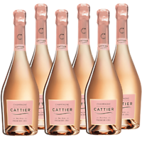 Champagne Cattier Premier Cru Brut Rosé - 6 x 75cl