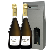 Geschenk 2 flessen Champagne Cattier Premier Cru