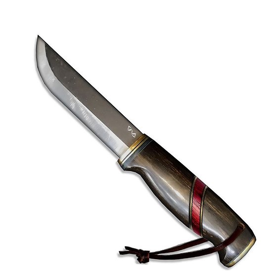 Couteau Custom LEUKU BRAGI inversé 120 E-A-E Lame Carbone 