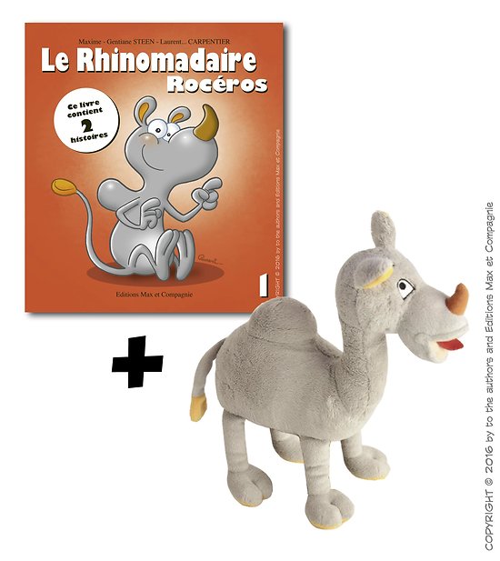 Le Rhinomadaire-rocéros : Livre + Peluche