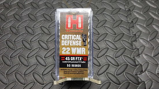 Hornady Munitions Critical Defense 22 WMR 45gr FTX X50