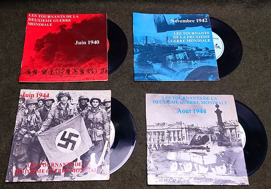 Lot de 4 disque 33t ( Les tournants de la 2eme guerre mondiale )