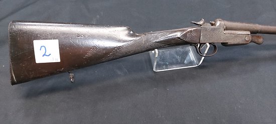 Fusil  (2) a restaurer  braconnier ** calibre 28 ** catégorie D