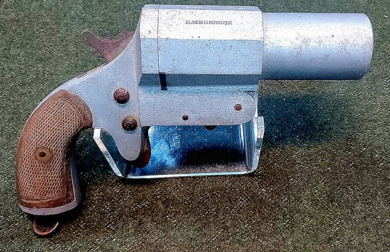 Pistolet lance fusée Francais 35mm aviation (alu) ww1