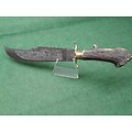 énorme couteau de chasse HERBERTZ lame gravée 50 cm bowie