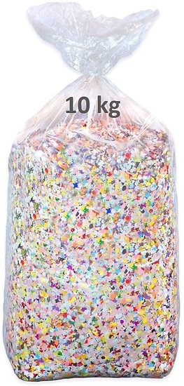 Sac de 10 kgs confettis multicolores Carnaval