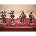 6 Vikings miniatures en métal en coffret