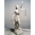 STATUE LA JUSTICE STYLE MARBRE/THEMIS/JUSTICIA