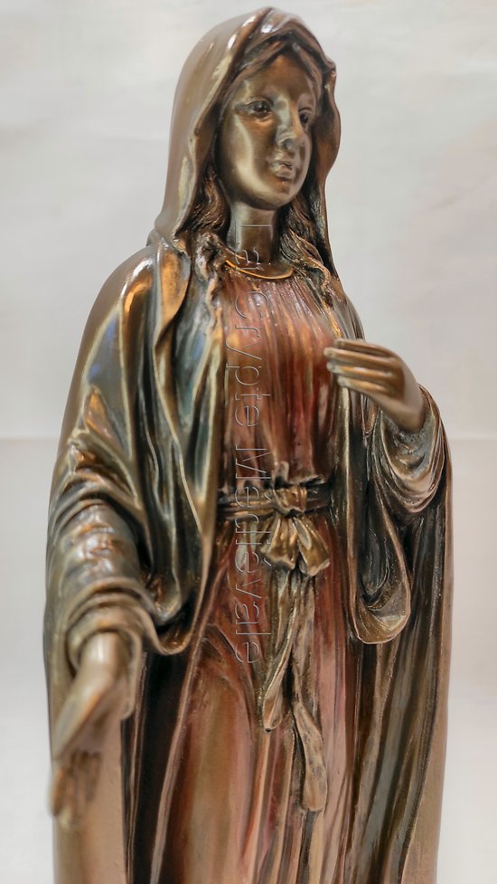 Statue de la VIERGE MARIE STYLE BRONZE/SAINTE MARIE