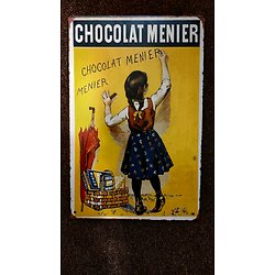 PLAQUE METAL CHOCOLAT MEUNIER/VINTAGE
