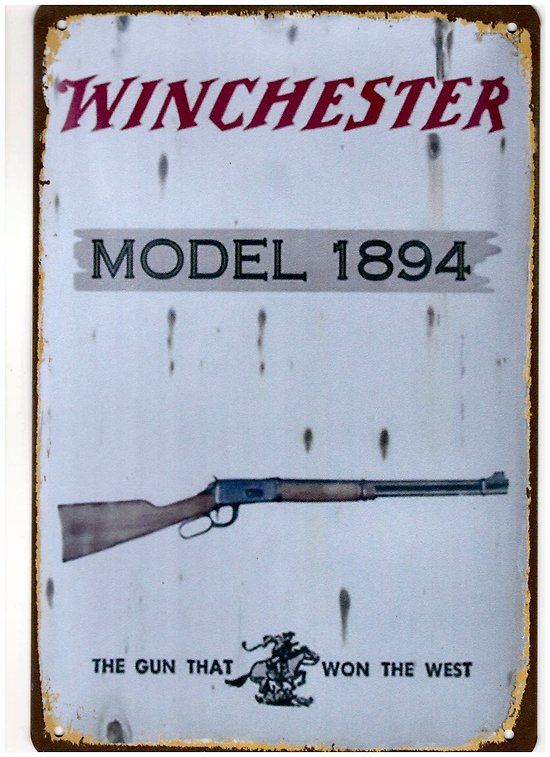 PLAQUE METAL WINCHESTER MODEL 1894