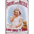 PLAQUE METAL bébé farine Nestlé