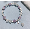 Bracelet en cristal clair de lune gris aigue-marine