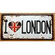 PLAQUE METAL I LOVE LONDON 15.5X30.5CM