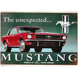 PLAQUE METAL FORD MUSTANG THE UNEXPECTED