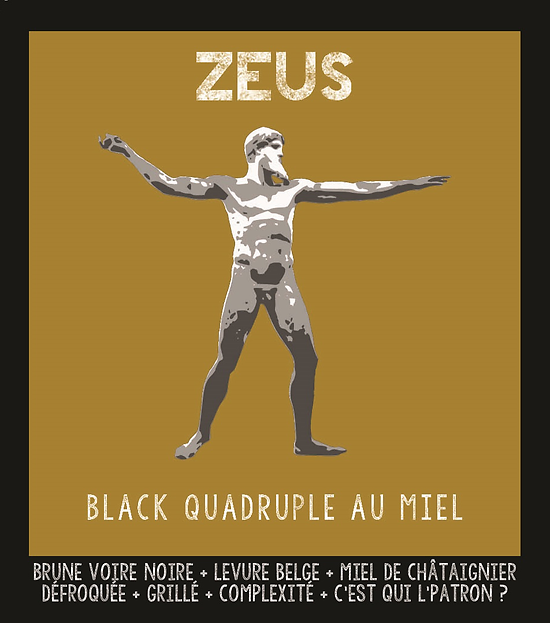 Bouteille 33cL - Zeus - Black Quadruple au Miel