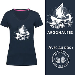PREVENTE : Tee-Shirt/Débardeur taille ajustée  Argonautes bleu marine 
