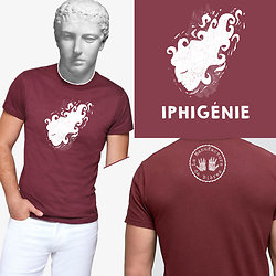 PREVENTE : Tee-Shirt Iphigénie rouge bordeaux - forme unisex