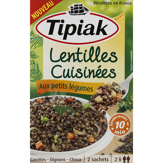 TIPIAK - Lentilles Cuisinées aux Petits Légumes