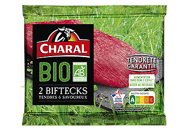 CHARAL - 2 Biftecks BIO - Disponible à partir du 31/08