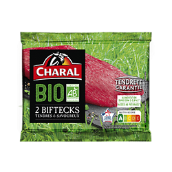CHARAL - 2 Biftecks BIO - Bientôt disponibles