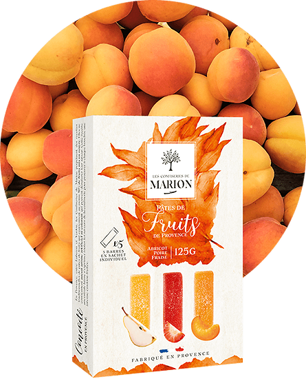 LES CONFISERIES DE MARION - Pâtes de Fruits : Abricot, Poire, Fraise