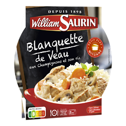 WILLIAM SAURIN - Blanquette de Veau - aux Champignons et son Riz