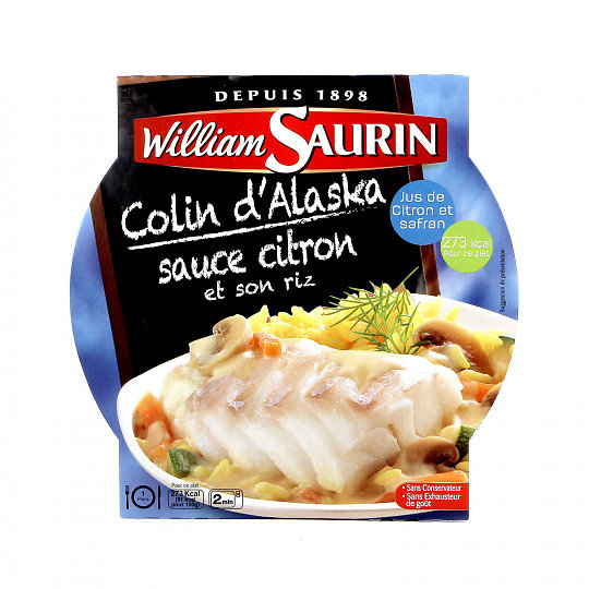 WILLIAM SAURIN - Colin d'Alaska - Sauce Citron et son Riz